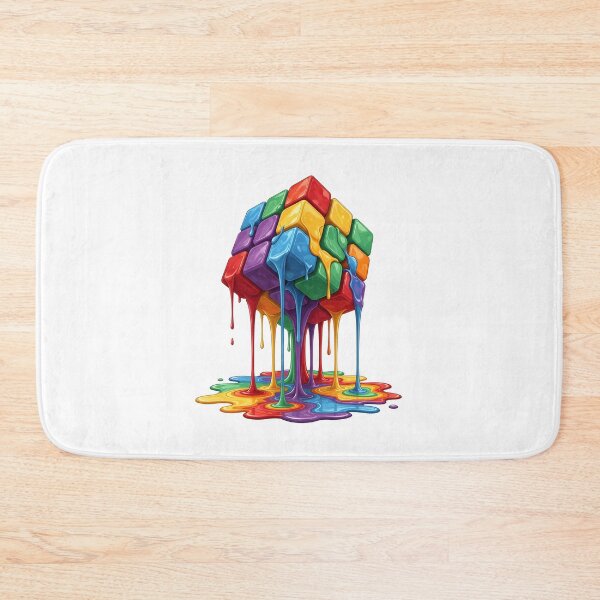 Item preview, Melting Colorful Puzzle Cube - Retro 80s Surreal Art designed and sold by Latikshop.