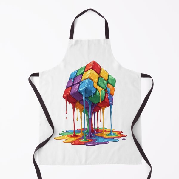 Item preview, Melting Colorful Puzzle Cube - Retro 80s Surreal Art designed and sold by Latikshop.
