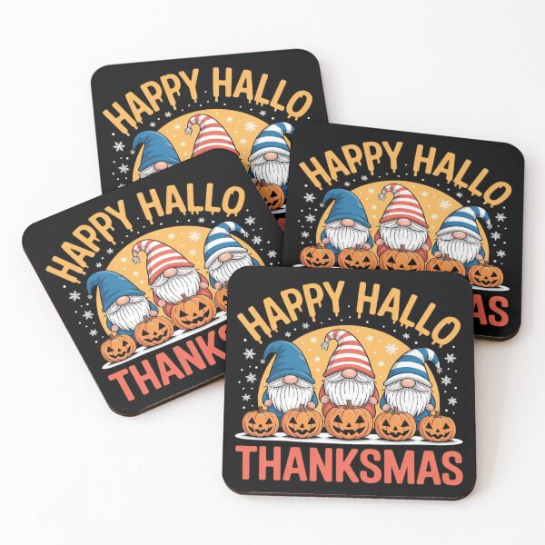 Item preview, Happy HalloThanksMas Gnomes Halloween Thanksgiving Xmas2  designed and sold by RuthGAArt.