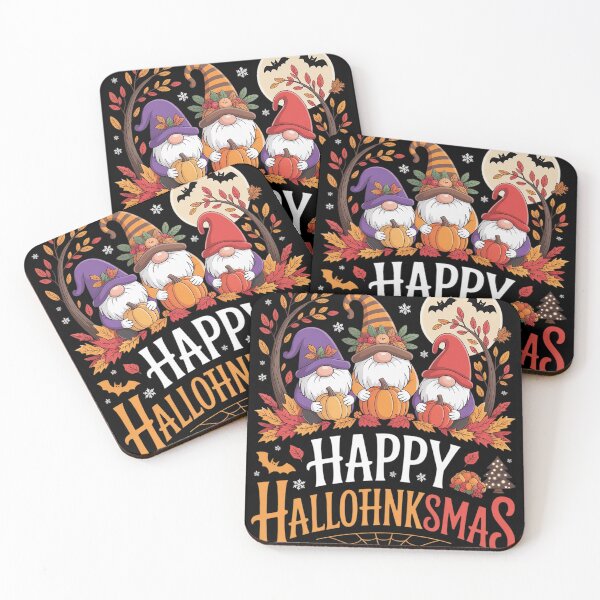 Item preview, Happy Hallothanksmas Gnomes Lover Halloween Merry Christmas  designed and sold by RuthGAArt.