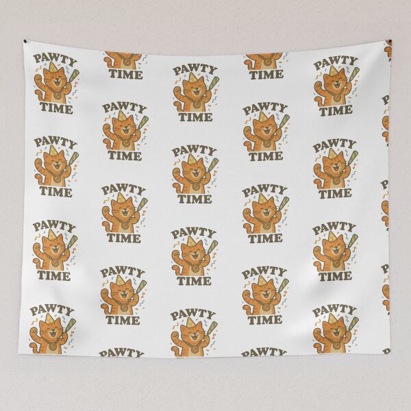 Item preview, Pawty Time Funny Celebration Cat Design designed and sold by LaughLab Apparel.