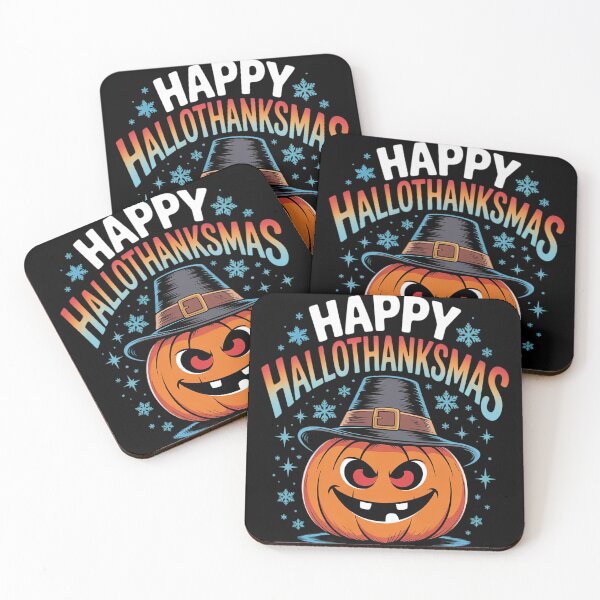 Item preview, Happy Hallothanksmas Halloween Gnomes Thanksgiving Christmas  designed and sold by RuthGAArt.