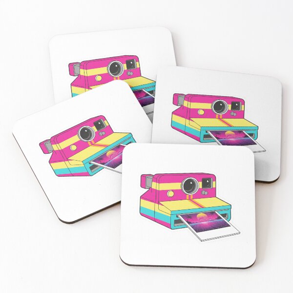 Item preview, Retro Rainbow Instant Camera | Vaporwave Pixel Pink Dolphin Photo designed and sold by DigitalVibes Art, CreatorSpace, PixelMood. By AngryFish.Art..