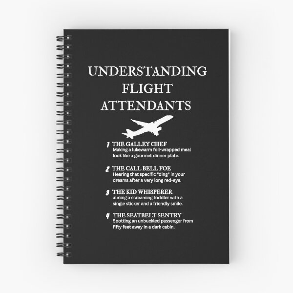Item preview, The Galley Gossip Flight Attendant Typography – Black designed and sold by PsyFlow35.