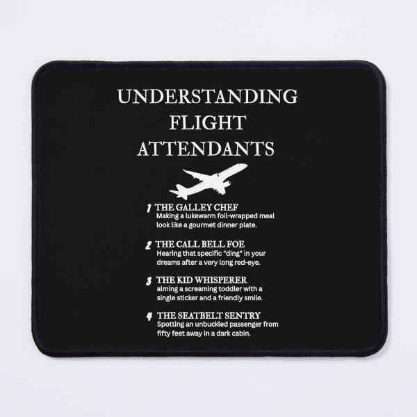 Item preview, The Galley Gossip Flight Attendant Typography – Black designed and sold by PsyFlow35.