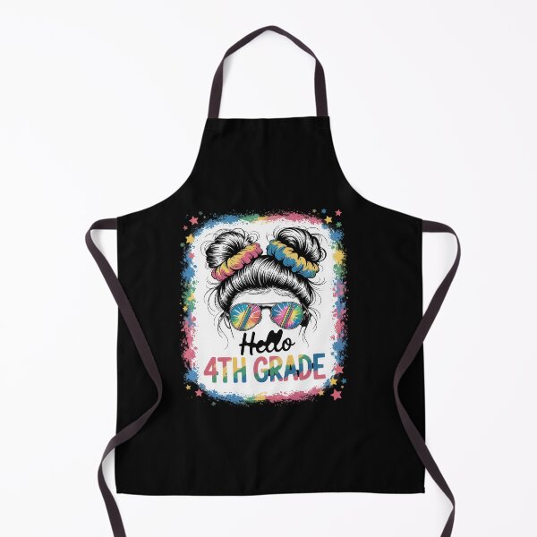 Item preview, Hello 4Th Grade Messy Hair Bun Girl Back To School designed and sold by RayhendersonArt.