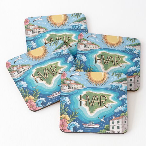 Item preview, Hvar Croatia Collectible Travel Art – Detailed Adriatic Island Illustration designed and sold by Timeless Design.