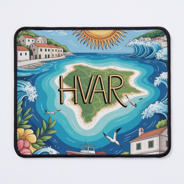 Item preview, Hvar Croatia Collectible Travel Art – Detailed Adriatic Island Illustration designed and sold by Timeless Design.