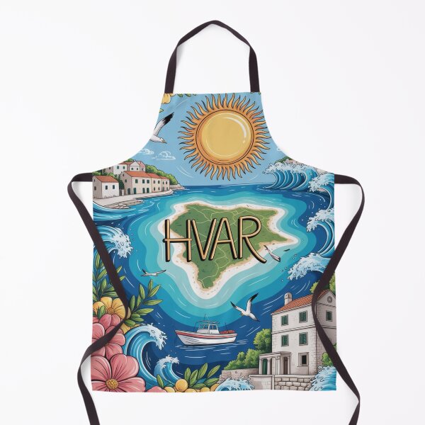 Item preview, Hvar Croatia Collectible Travel Art – Detailed Adriatic Island Illustration designed and sold by Timeless Design.