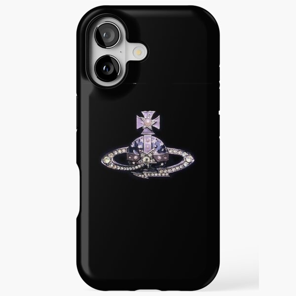 Vivienne Westwood iPhoneケース 8/SE 8160 Vivienne Westwood Leather iPhone Case - Black Phone Cases