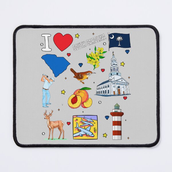 Item preview, South Carolina State Pride - Iconic Landmarks & Symbols Pattern designed and sold by mashmosh.