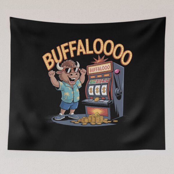 Item preview, Lucky Buffalo Casino Slot Machine Gambling designed and sold by DianaStantzo.