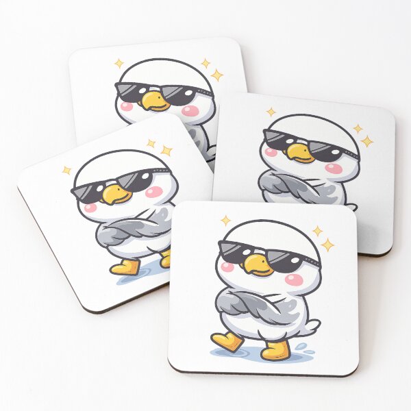 Item preview, Cool seagull with sunglasses – Funny cartoon coastal motif designed and sold by Fies-und-Fein.