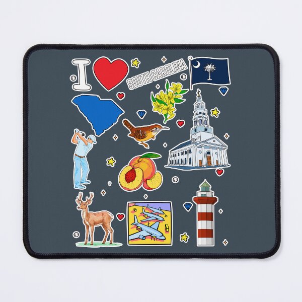Item preview, South Carolina Pride, Iconic State Symbols & Landmarks Sticker Pack designed and sold by mashmosh.