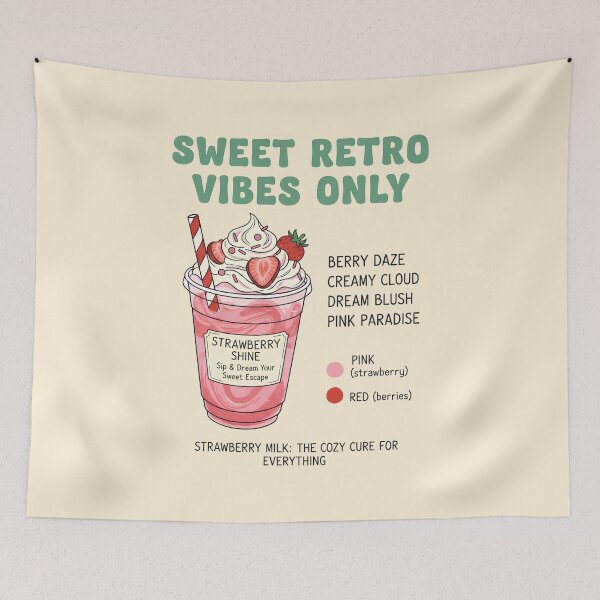 Item preview, Sweet Retro Strawberry Milk | Cozy Creamy Cloud Pink Paradise Vinyl Gift designed and sold by cozy corner co. .