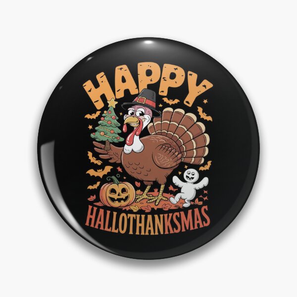 Item preview, Happy Hallothanksmas Halloween Thanksgiving Christmas 07  designed and sold by RsFilsingerArt.