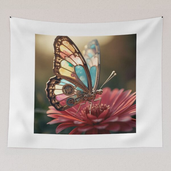 Item preview, Clockwork Butterfly with Intricate Glass Design designed and sold by Wonderful Designs.