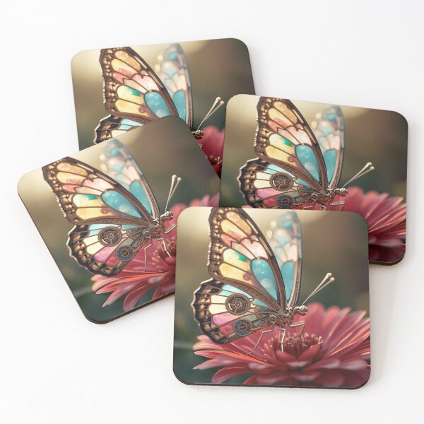 Item preview, Clockwork Butterfly with Intricate Glass Design designed and sold by Wonderful Designs.