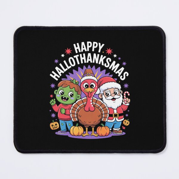 Item preview, Happy Hallothanksmas Halloween Thanksgiving Christmas 12  designed and sold by RsFilsingerArt.