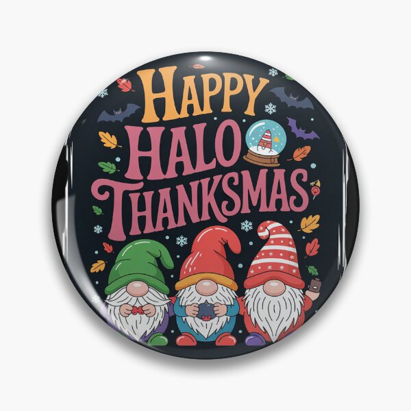 Item preview, Happy HalloThankMas Gnome Halloween Christmas Thanksgiving  designed and sold by VerseFarm.