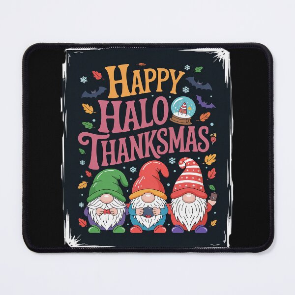 Item preview, Happy HalloThankMas Gnome Halloween Christmas Thanksgiving  designed and sold by VerseFarm.
