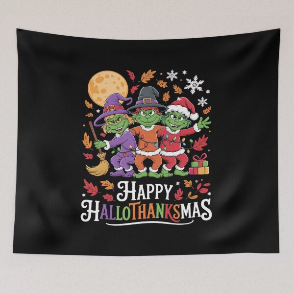 Item preview, Happy hallothanksmas cactus halloween thanksgiving christma  designed and sold by VerseFarm.