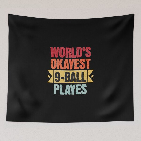 Item preview, World’s Okayest 9-Ball Player – Funny Retro Billiards designed and sold by dudelinart.