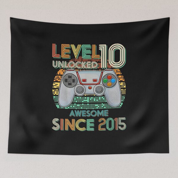 Item preview, Level 10 Unlocked Retro Gamer 10th Birthday Controller Design For Boys Kids designed and sold by ArmyAbodo.