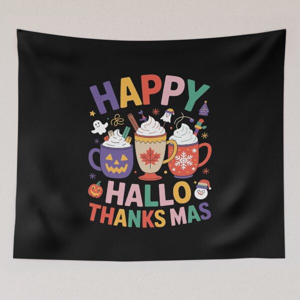 Item preview, Happy HalloThanksMas Halloween Thanksgiving Christmas Beer  designed and sold by RsFilsingerArt.
