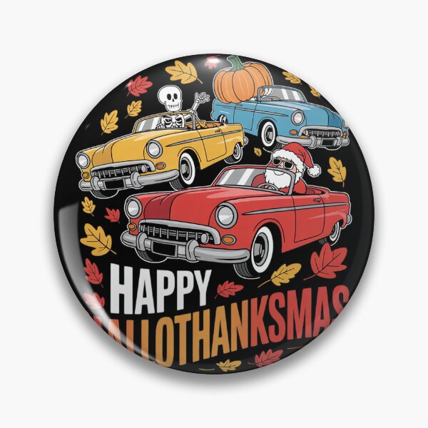 Item preview, Happy Hallothanksmas Car Halloween Thanksgiving Christmas  designed and sold by VerseFarm.