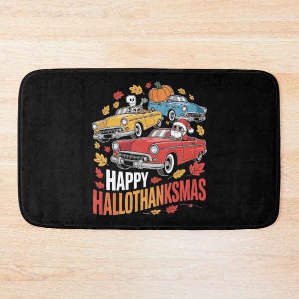 Item preview, Happy Hallothanksmas Car Halloween Thanksgiving Christmas  designed and sold by VerseFarm.