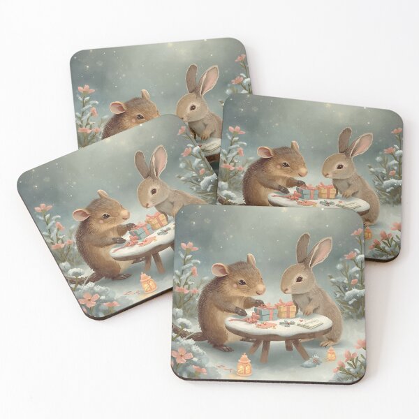 Item preview, Valentine’s Armadillo & Rabbit Couple • Whimsical Garden Heart Prep Art designed and sold by WildlifeWhimsy.