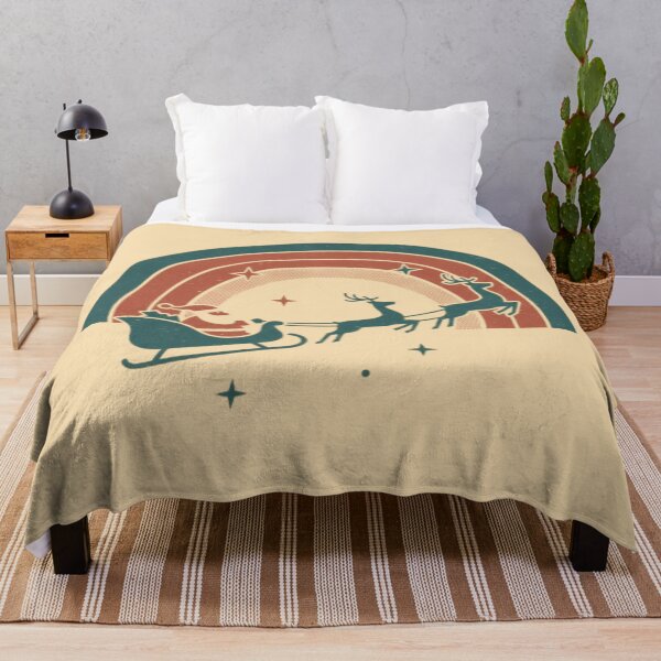 Item preview, Retro Santa Christmas T-Shirt & Sticker – Geometric Sleigh & Reindeer Silhouettes, Vintage Nostalgic Holiday Art designed and sold by ZyxDes.