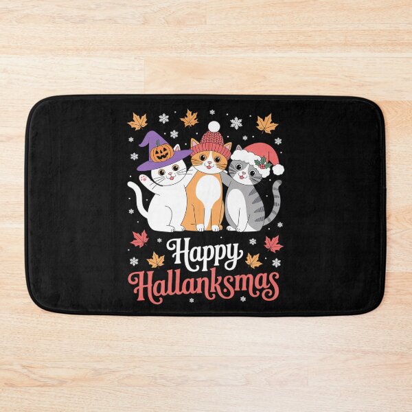 Item preview, Happy Hallothanksmas Cats Halloween Thanksgiving Christma  designed and sold by VerseFarm.