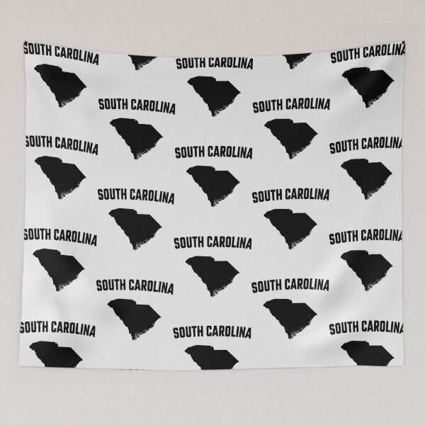 Item preview, South Carolina State Silhouette - Classic Black & White Vintage Style designed and sold by mashmosh.
