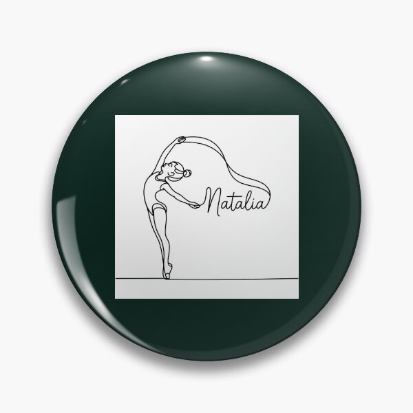 Item preview, Natalia Rhythmic  Gimnastics minimal Line Art Spiral T-Shirt designed and sold by Viktorio Art Shop.