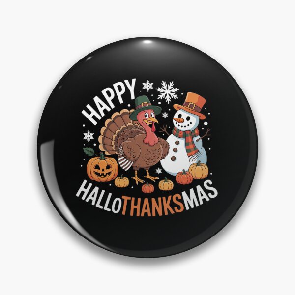 Item preview, Happy Hallothanksmas Halloween Thanksgiving Christmas Day  designed and sold by RsFilsingerArt.