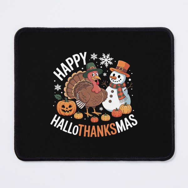 Item preview, Happy Hallothanksmas Halloween Thanksgiving Christmas Day designed and sold by RsFilsingerArt.