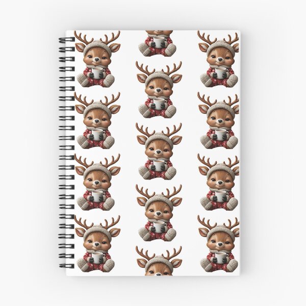 Item preview, Cozy Reindeer in Pajamas with Hot Cocoa designed and sold by ֍ NishlaArts ֍.