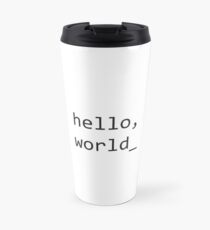 Hello World Font Travel Mug
