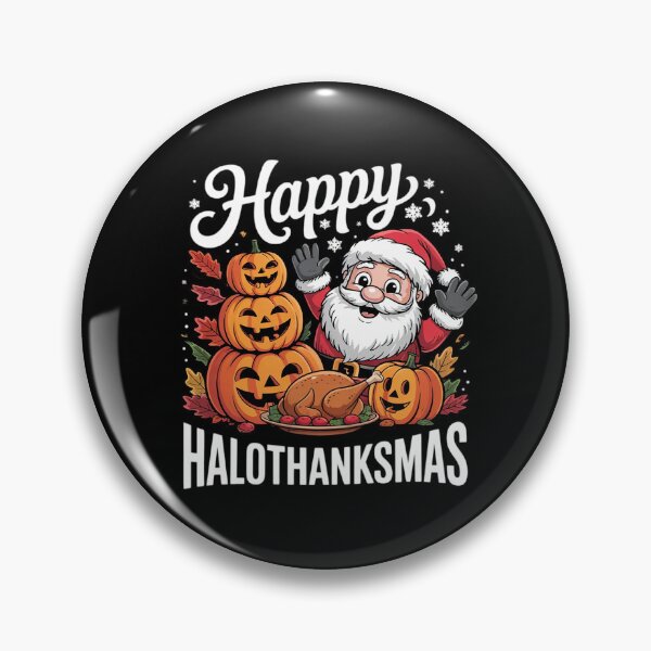 Item preview, Happy Hallothanksmas Halloween Thanksgiving Christmas Day Long  designed and sold by RsFilsingerArt.