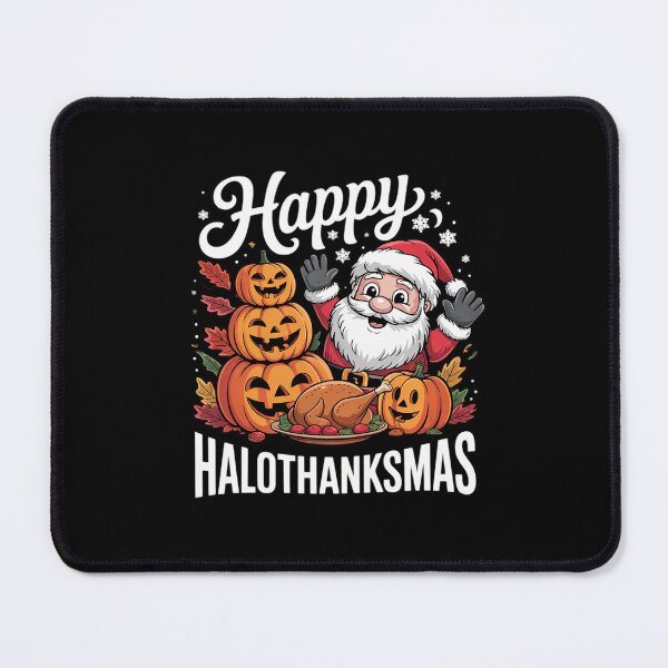 Item preview, Happy Hallothanksmas Halloween Thanksgiving Christmas Day Long designed and sold by RsFilsingerArt.