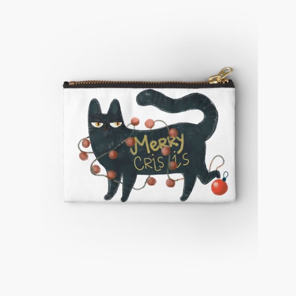 Aperçu de l'œuvre Chat de Noël, chat noir, crise conjugale, mème de chat créée et vendue par Dormitria.