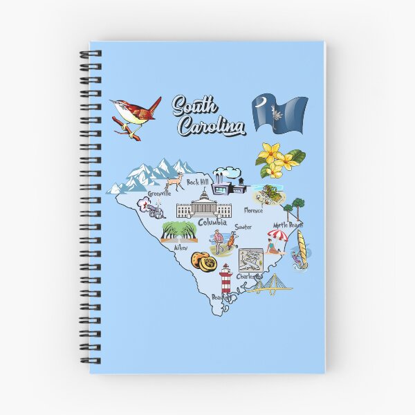 Item preview, South Carolina State Pride - Illustrated Map & Icons designed and sold by mashmosh.