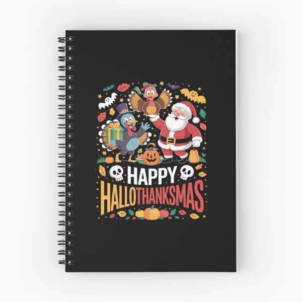 Item preview, Happy Hallothanksmas Halloween Thanksgiving Christmas Day2  designed and sold by RsFilsingerArt.