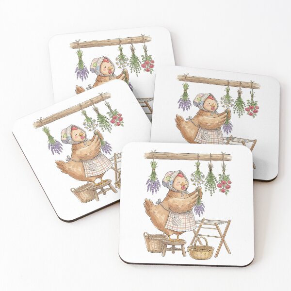 Item preview, Cute Farm Animals: Chicken's Herb Drying designed and sold by bapupa.