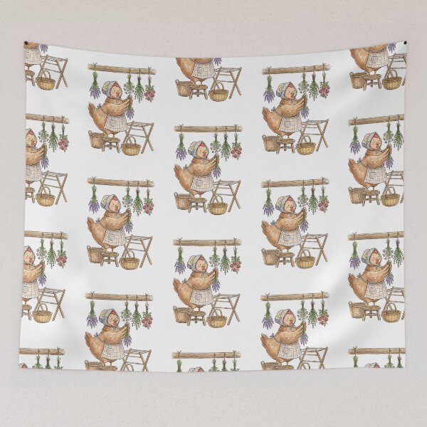 Item preview, Cute Farm Animals: Chicken's Herb Drying designed and sold by bapupa.