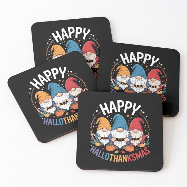 Item preview, Happy HalloThanksMas Halloween Thanksgiving Christmas Gnomes1  designed and sold by RsFilsingerArt.