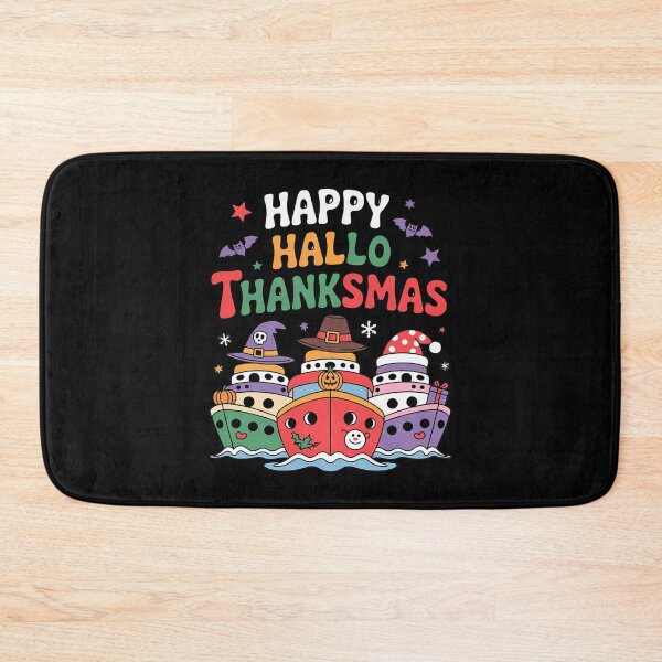 Item preview, Happy Hallothanksmas Cruise Halloween Christmas Thanksgiving  designed and sold by VerseFarm.