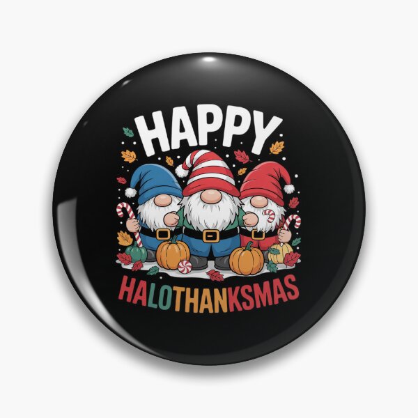 Item preview, Happy HalloThanksMas Halloween Thanksgiving Christmas Gnomes3  designed and sold by RsFilsingerArt.